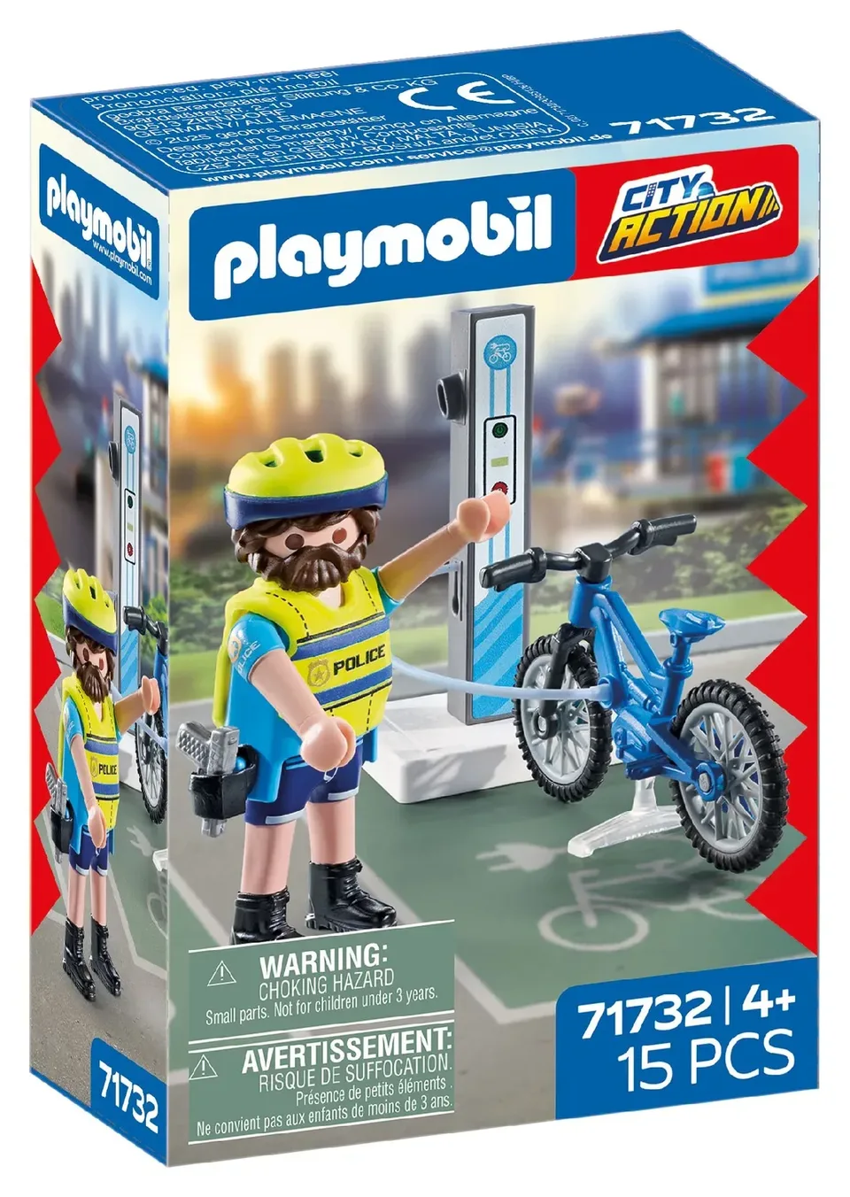 Playmobil 71732 City Action Police Bicycle Patrol with E-Bike