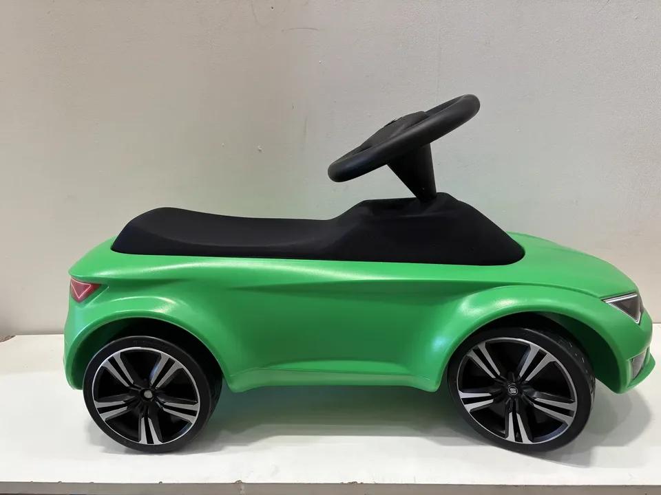 Pre-loved Ferbedo SEAT Kids Car Ride-On in bright green