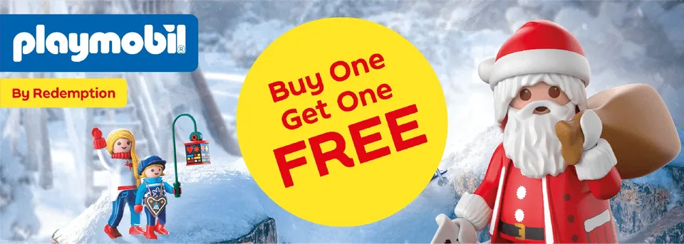 Playmobil Buy One Get One Free Official Banner by Redemption