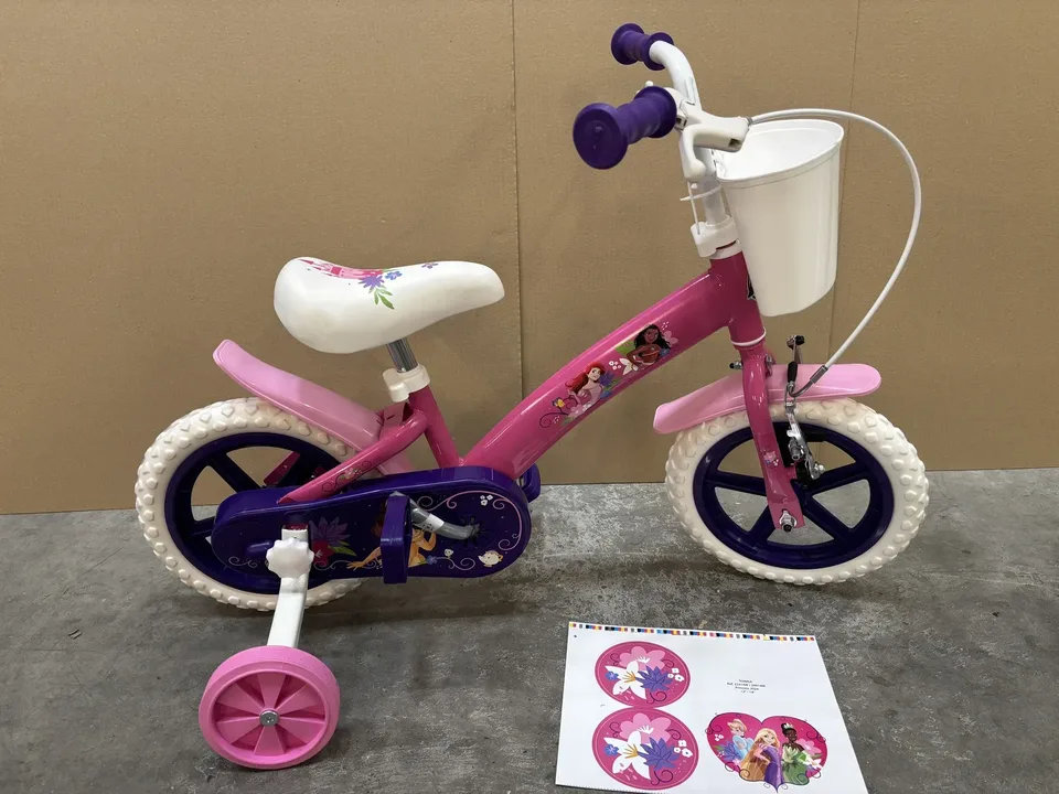 Pre-loved Toimsa Disney Princess 12 Inch Kids Bike with basket