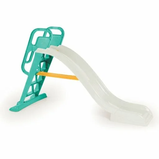 Dolu Big Splash Slide in teal and white with yellow stabiliser bar, 189 cm freestanding garden water slide for ages 2 and over