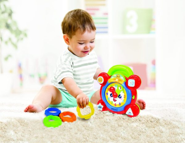 Time for Fun Learning Clock. Baby playing with product.