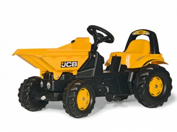Rolly Kid JCB Dumper Truck (Ages 2 - 5) - Front view of the rugged dumper truck, perfect for outdoor adventures.
