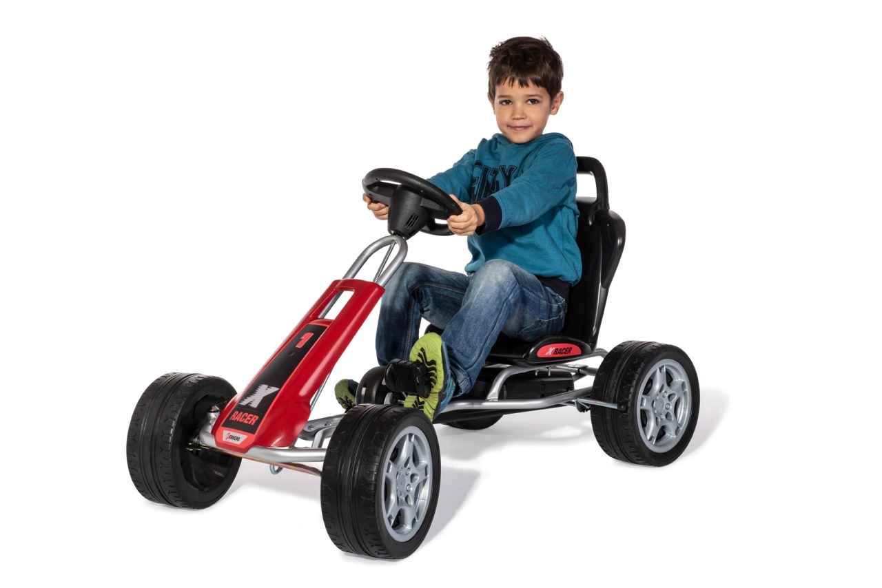 Ferbedo Go Kart X-Racer. Child sitting in go-kart.