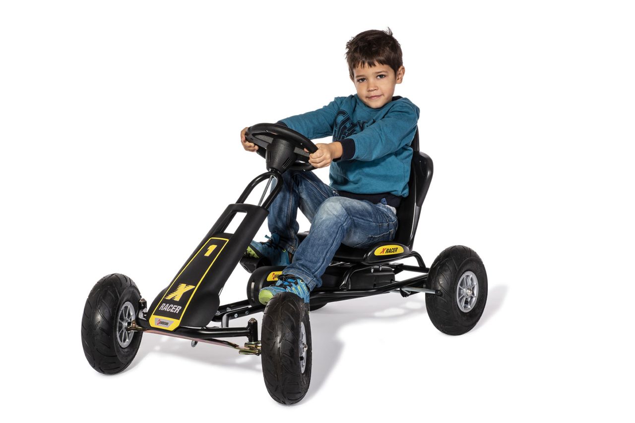 Ferbedo Go Kart AT X-Racer. Child riding go-kart.
