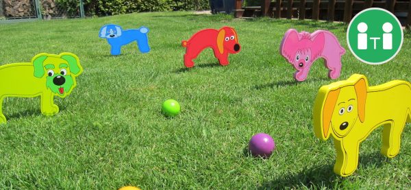 Croquet (Ages 3+) - Wooden animal-themed croquet game with colourful balls and character-themed wickets.