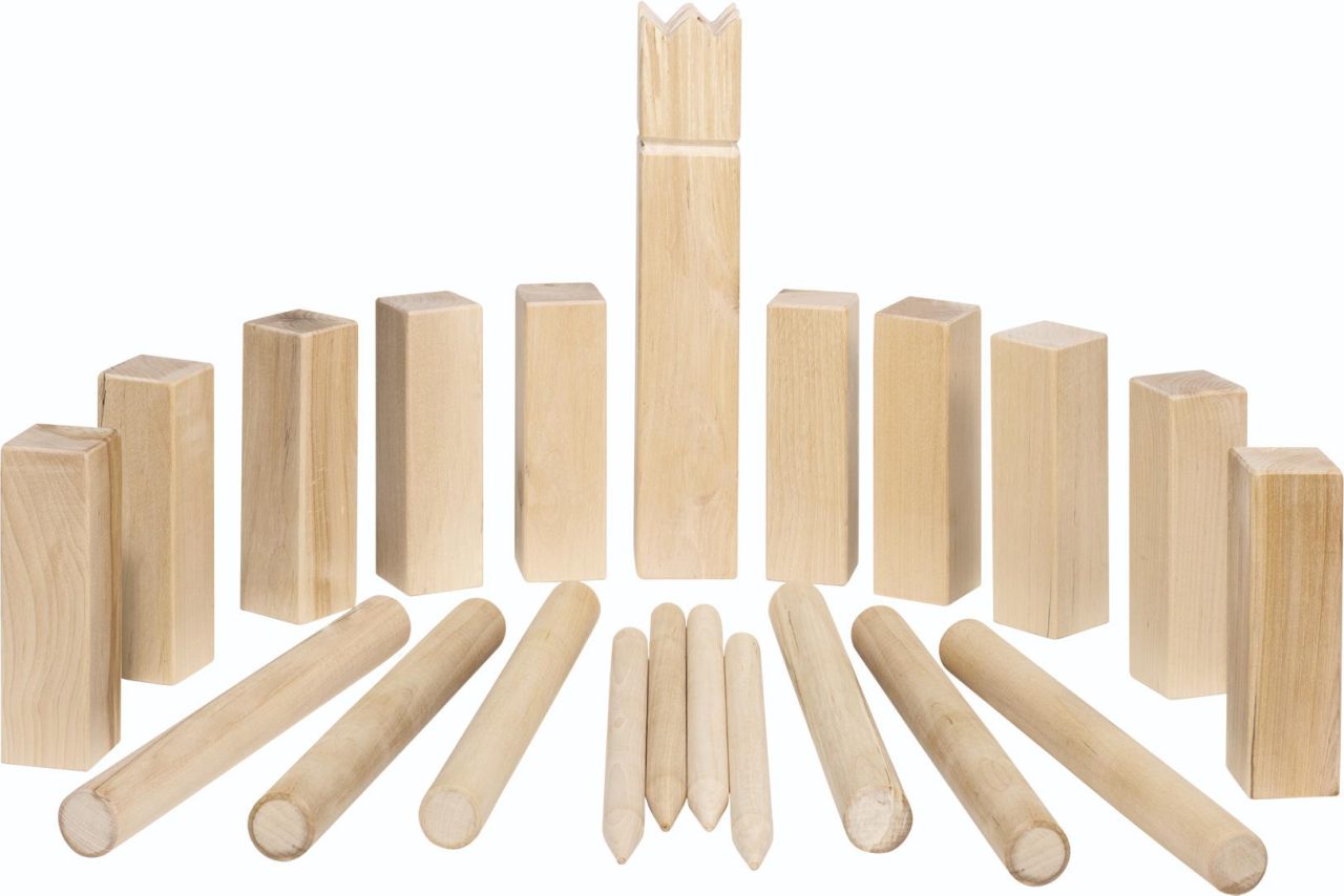 Kubb, Vikings game, middle size, in a cotton bag 1
