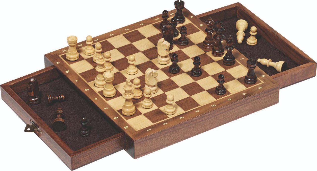 Magnetic chess set with drawers 1