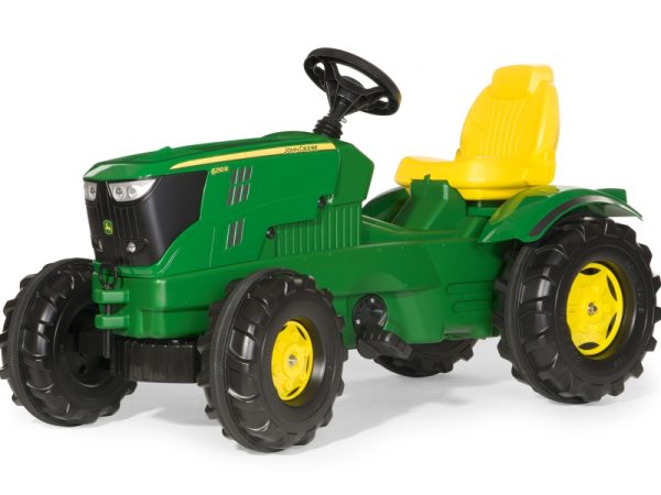 Rolly Farmtrac - John Deere 6210R (Ages 3-8). Green & Yellow toy tractor, for kids to ride.