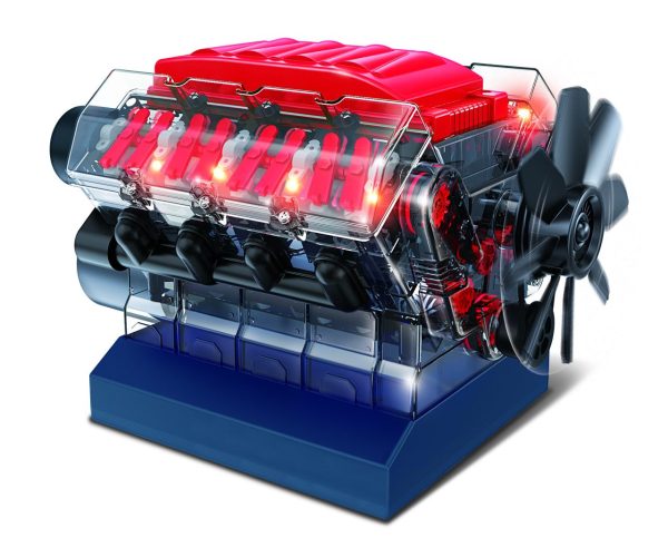 Buki Toys V8 Engine Model Kit - Educational Automotive Engineering Toy. Alternative image of product built.