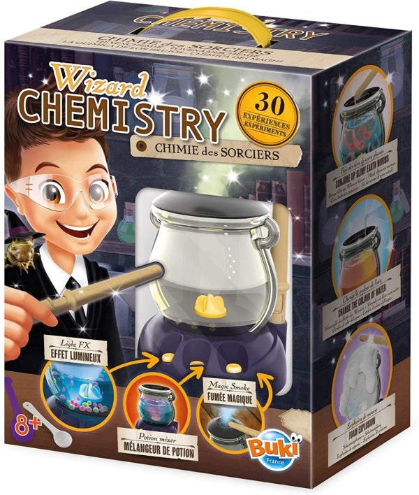 Buki Toys - Wizard Chemistry: 30 Experiments. Product image - box. Buki STEM toys.