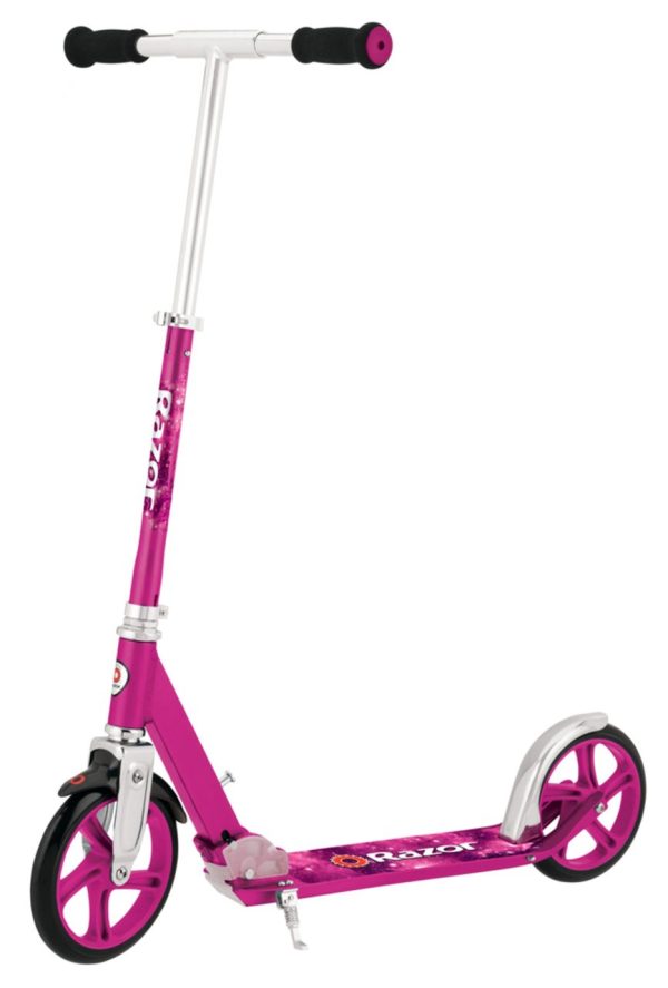 Razor A5 LUX Scooter - Ages 8+ (Pink). Product image of scooter (front view)