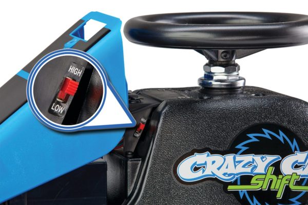 Razor Crazy Cart Shift 12 Volt: product image - close ups on speed control switches.
