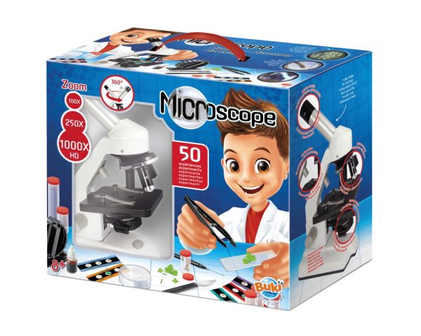 Microscope with Experiments (Age 8+) - 50 Experiments - Explore the Unseen (image of product box)
