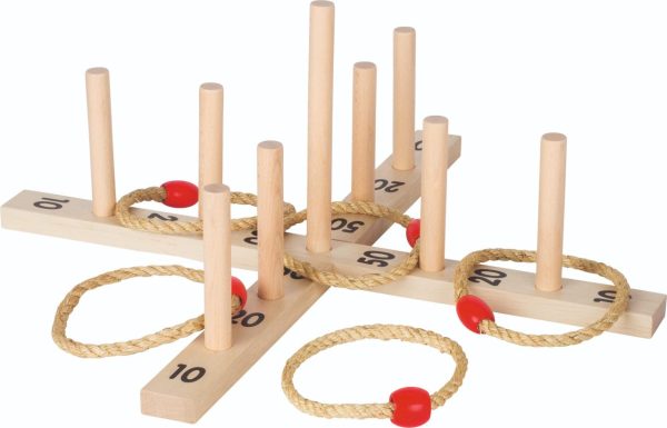 Hoopla game with 5 sisal rings