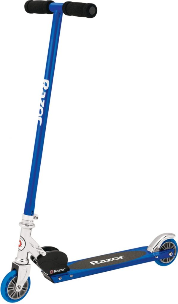 Razor S Sport Scooter - Ages 6+ (Blue) – Captivating blue scooter for outdoor fun. (front view)