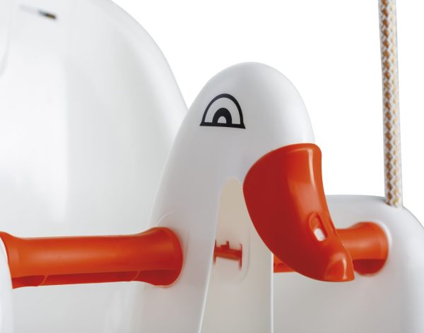 Swan Swing Seat - close up image of toy swans head.