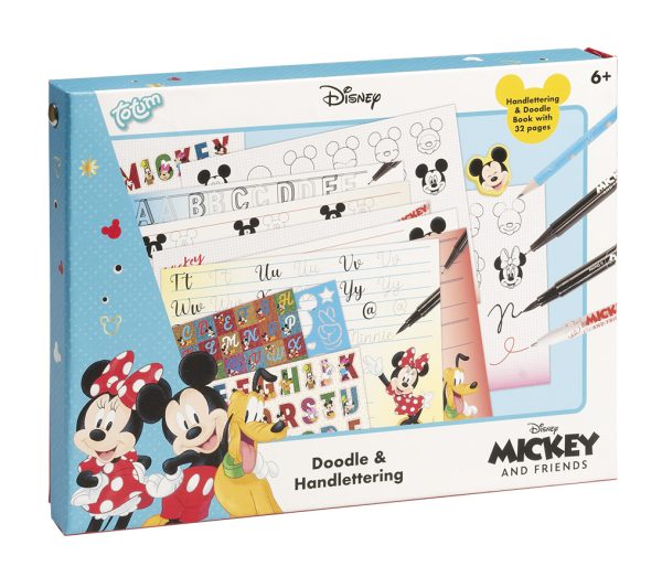 Disney Mickey & Friends - Doodle & Hand Lettering Set. Image of packaging.