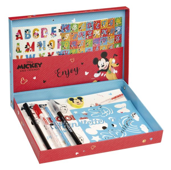 Disney Mickey & Friends - Doodle & Hand Lettering Set. Image of opened box.