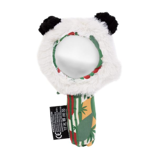 DISCOVERY MIRROR ROTOTOS THE PANDA - Interactive Panda Mirror Rattle Toy - back facing