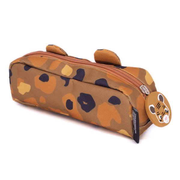 1-ZIP Animal Face Pencil Case Speculos the Tiger - back view
