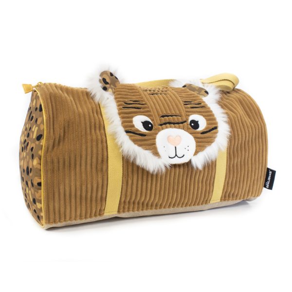 Front view of versatile WEEK END BAG SPECULOS THE TIGER from Toytastic.