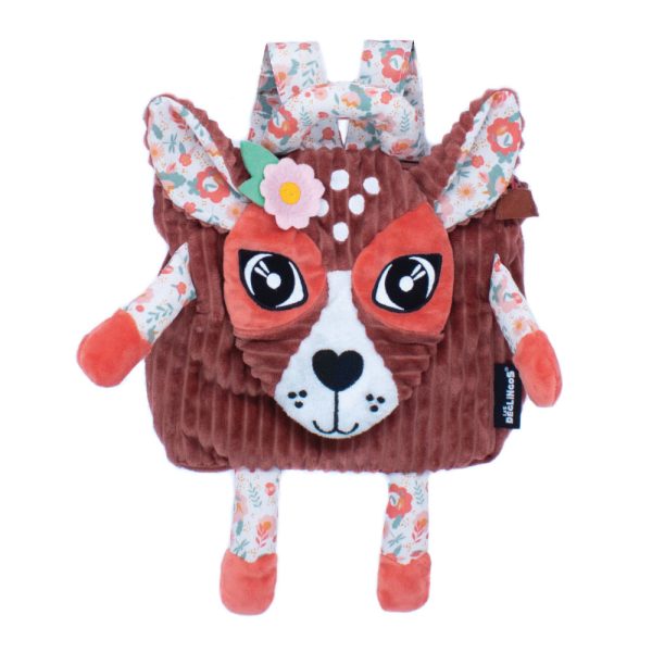 Corduroy Backpack Melimelos the Deer – A delightful backpack for kids' adventures.