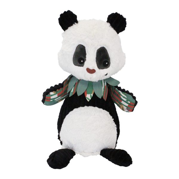 PLUSH ORIGINAL ROTOTOS THE PANDA - Adorable ribbed velvet panda plush toy.