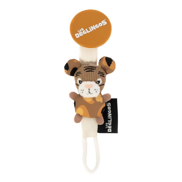 PACIFIER CLIP SPECULOS THE TIGER Product Image - Keep your baby's pacifier safe and accessible with our adorable tiger-themed pacifier clip.