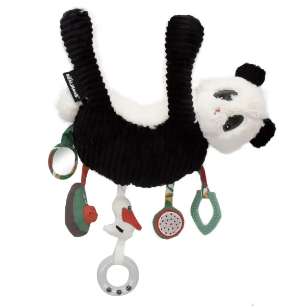 ACTIVITY PLUSH ROTOTOS THE PANDA - Sensory-rich plush toy for babies.