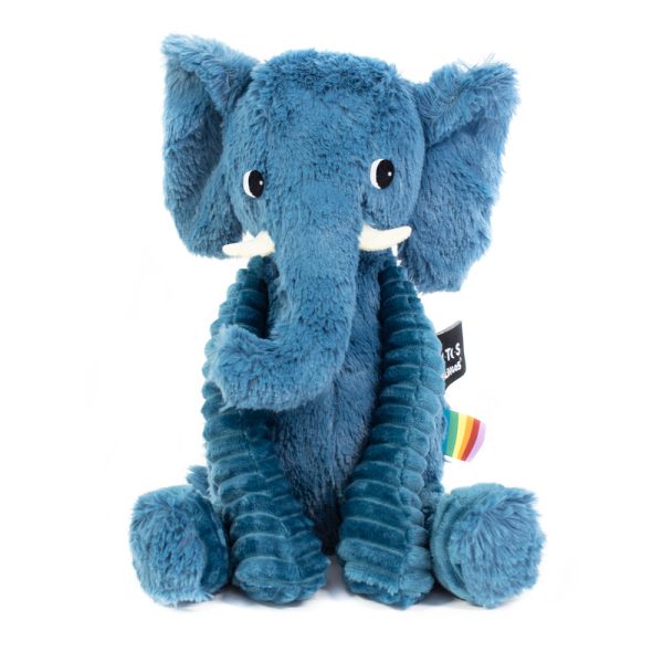 DIMOITOU THE ELEPHANT BLUE / LES PTIPOTOS Plush Toy (front facing image)