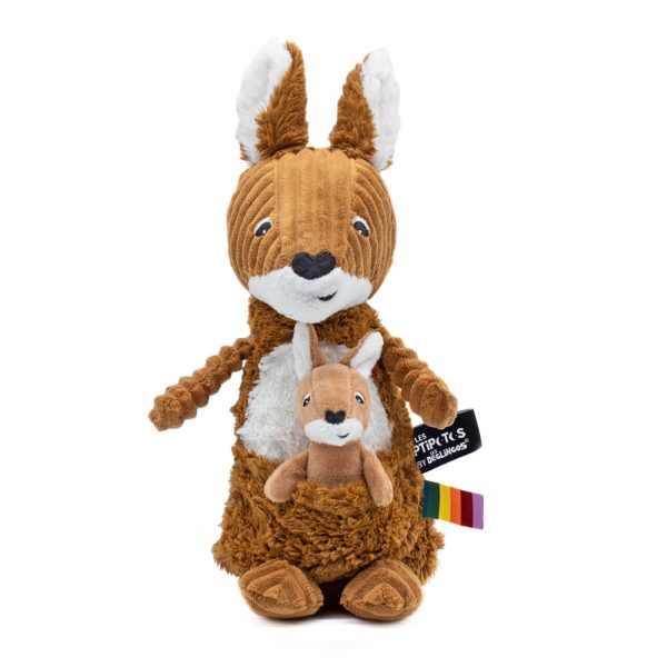 ALLEZOU THE KANGAROO BROWN SUGAR MOM&BABY - Playful Kangaroo Toy
