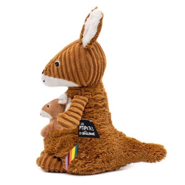 ALLEZOU THE KANGAROO BROWN SUGAR MOM&BABY - Playful Kangaroo Toy (side image)