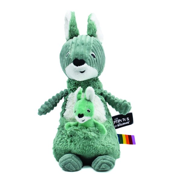 ALLEZOU THE KANGAROO GREEN MOM&BABY Toy - A Charming Playmate for Imaginative Adventures. (without baby)