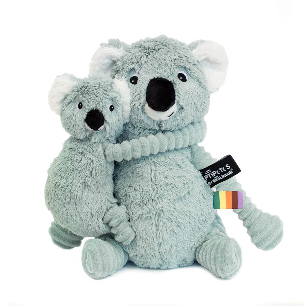 Trankilou Le Koala Mint Mom&Baby Plush Toy - Huggable Mint Green Koala and Baby Joey Toy Set.
