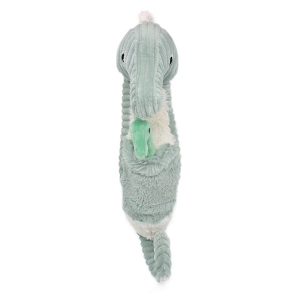 PAPADOU SEAHORSE DAD/BABY MINT - Ocean-inspired seahorse duo for creative play. (front facing)
