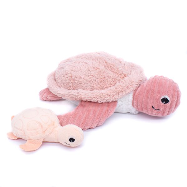 SAUVENOU Turtle Mum/Baby Pink Toy - Playful Turtle - with baby