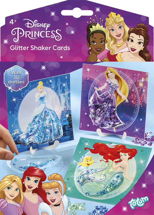 Disney Princess Glitter Shaker Cards - Magical Crafting with Glitter