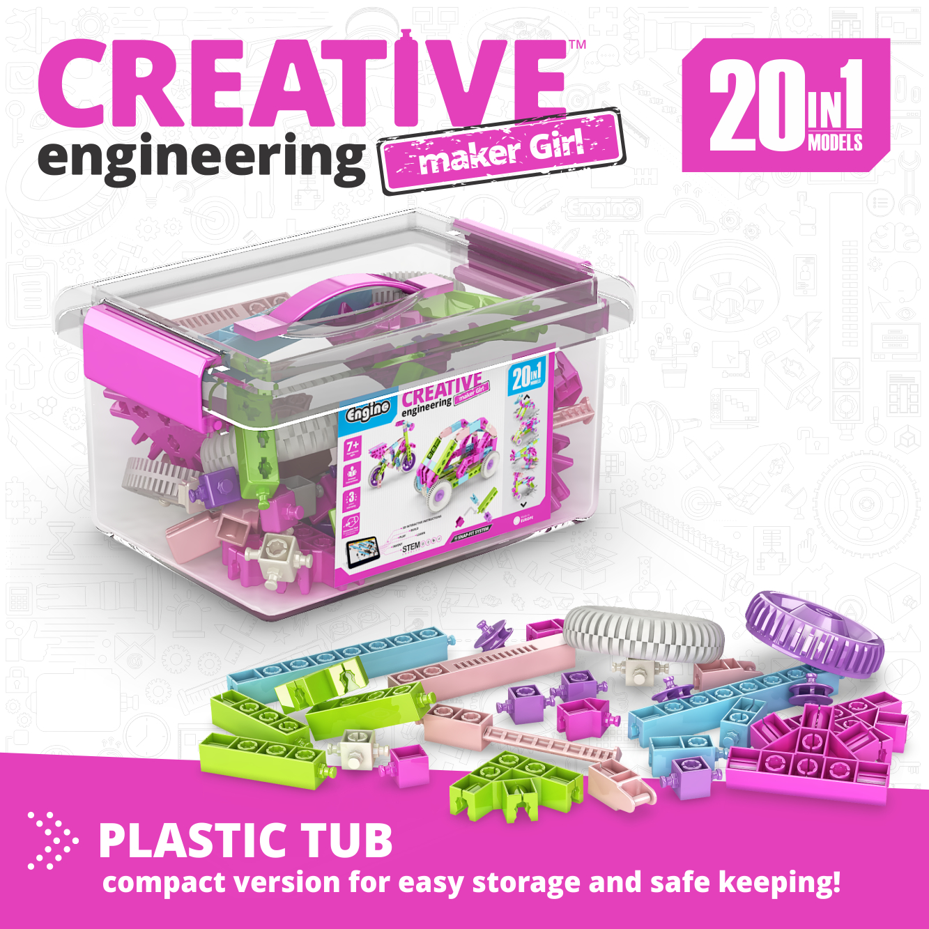 Creative Engineering 20 in 1 Maker Girl Set