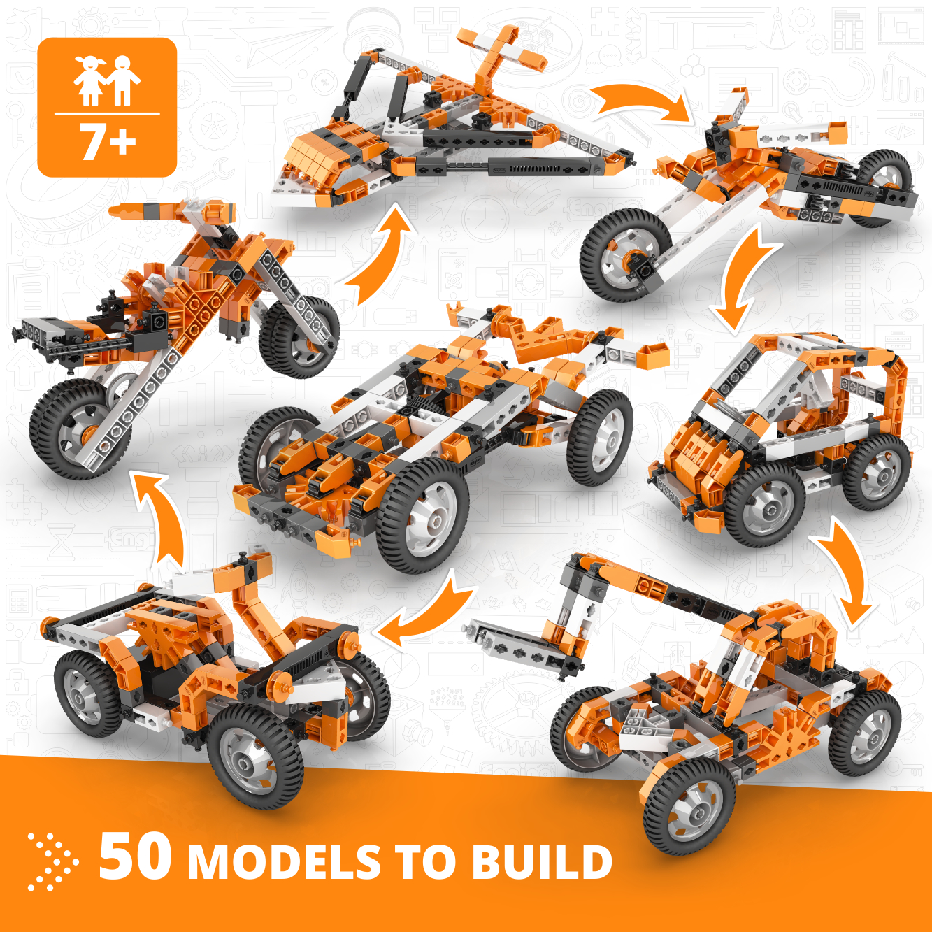 CREATIVE BUILDER 50 Models Motorized Set - Multi Model Set
