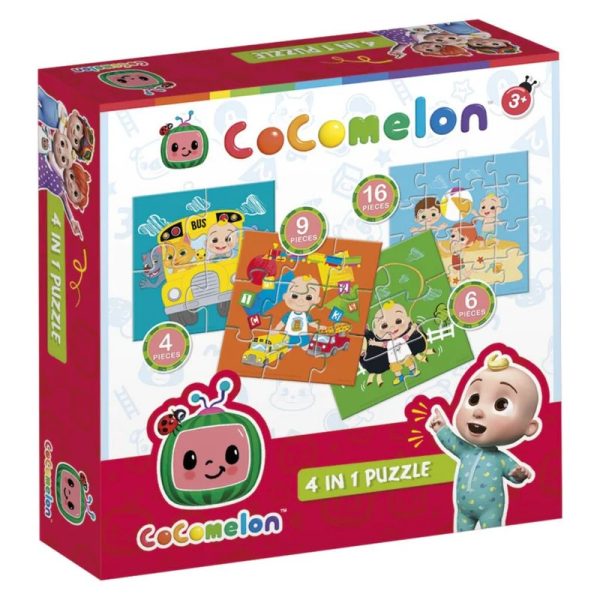 Cocomelon 4 In 1 Puzzle - Engaging and Educational Toy from Totum.