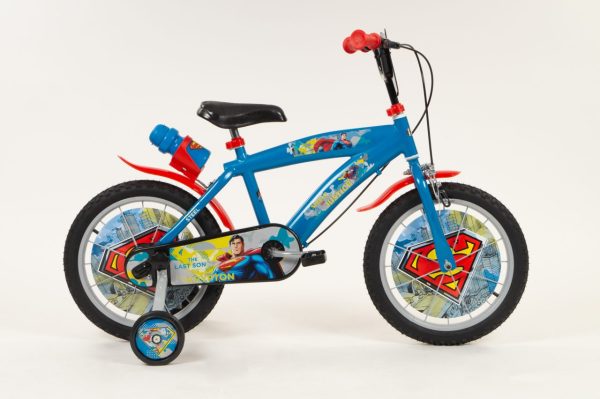 Superman 16" Bicycle - Blue product image (side view)