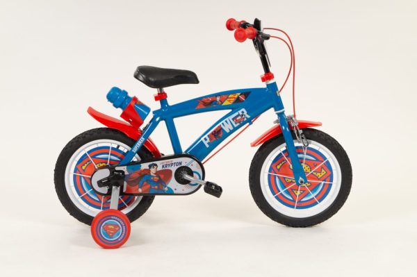 Superman 14-inch Bicycle in Bold Blue (Side View)