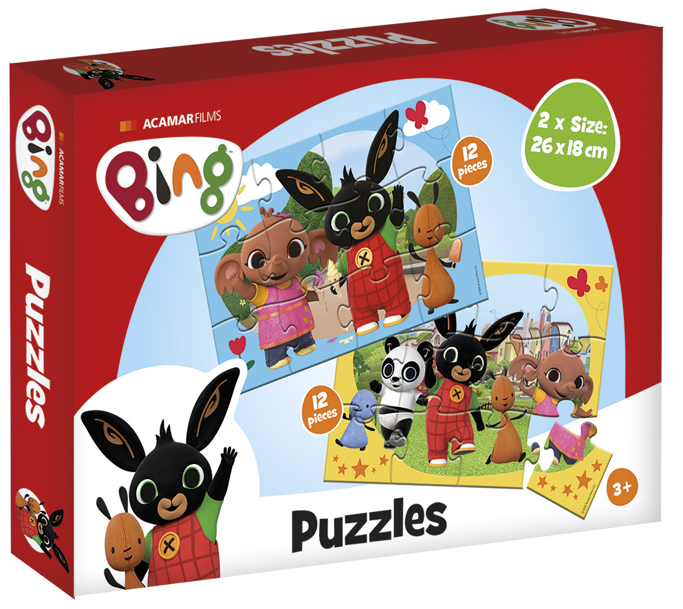 Bing Puzzle 2 x 12 Pcs - Educational Jigsaw Puzzles for Kids