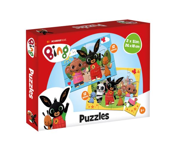 Bing Puzzle 2 x 12 Pcs - Educational Jigsaw Puzzles for Kids