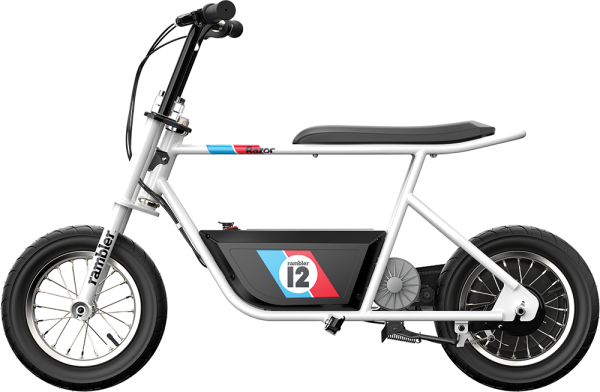 Razor Rambler 12 -side view of the mini-electric bike.