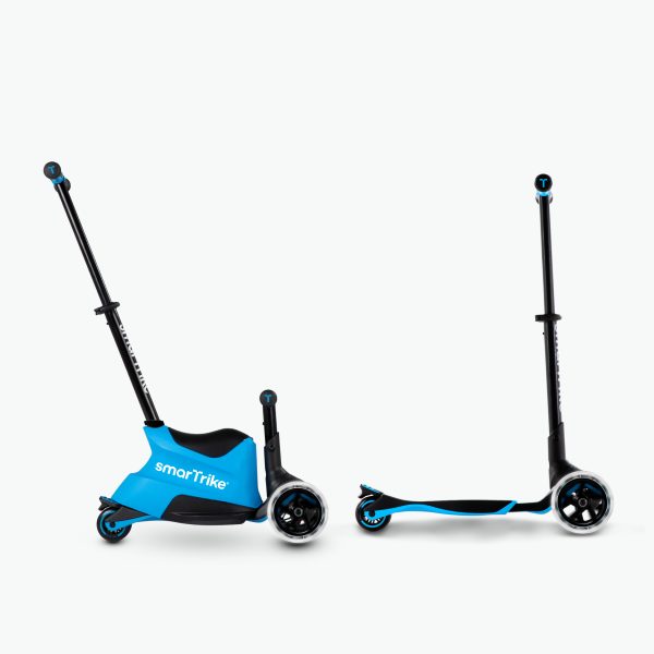 Xtend Scooter ride on - Blue - side by side comparison of different stages.