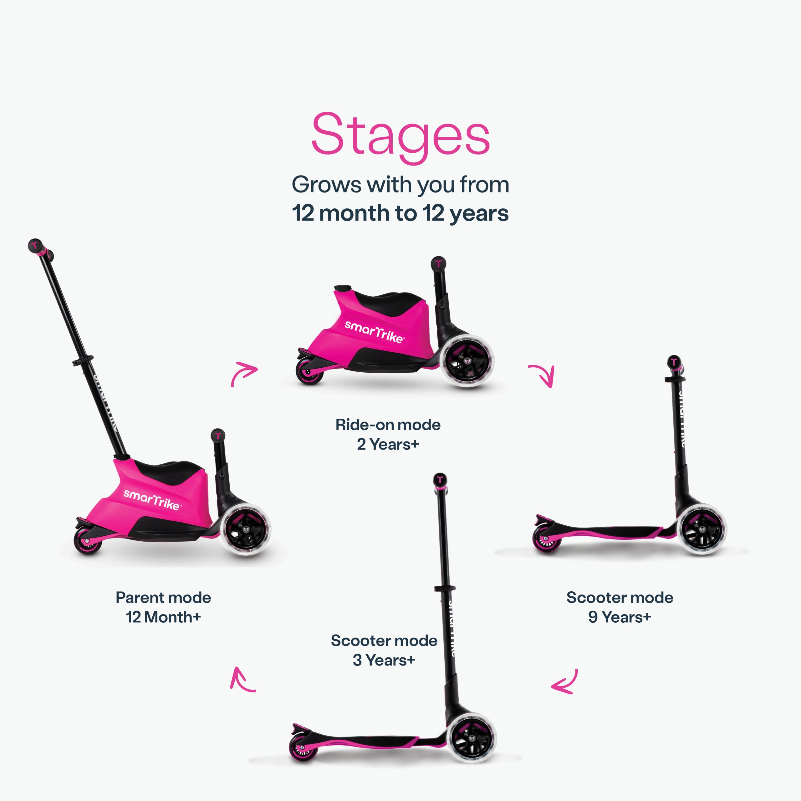 Xtend Scooter Ride on - Pink