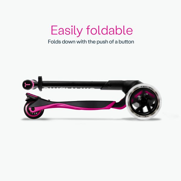 Xtend Scooter Ride on - Pink - image displaying the scooter folded
