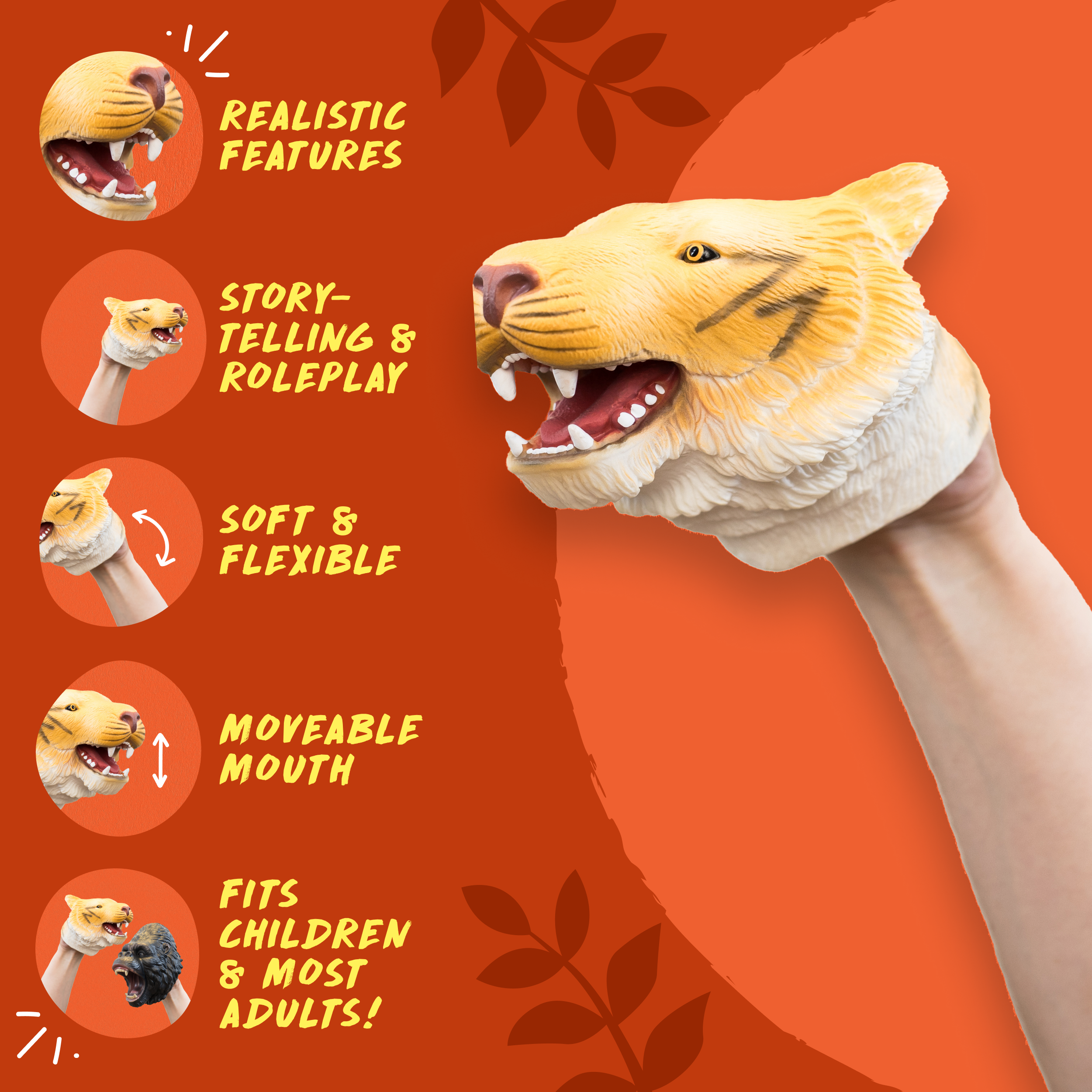 Wild Thingz Hand Puppet - Tiger